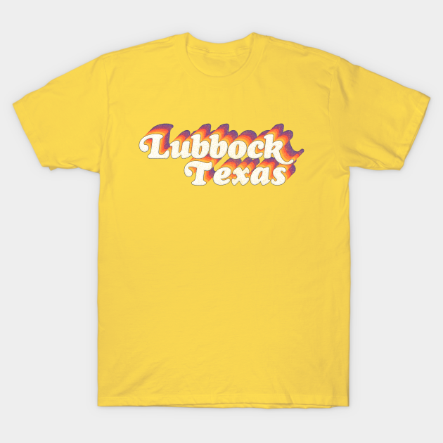 Lubbock, TX // Retro Typography Design Lubbock Texas TShirt